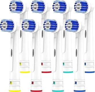 Replacement Toothbrush Heads Compatible with Oral B Braun, 8 Pack Professional Electric Toothbrush Heads Brush Heads Refill for Oral-B 7000/Pro 1000/9600/ 500/3000/8000