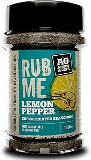 Angus & Oink | Lemon Pepper Seasoning | Sofishticated Citrus Flavour | Ideal for Seafood, Chicken & Pork | Fresh, Zesty & Herb-Infused | 195g