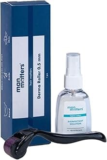 Derma Roller With Disinfectant | 540 Micro 0.5mm Titanium Alloy Needles | Reduces Hair Fall & Stimulates Hair Follicles | Easy to use | Safe and Effective