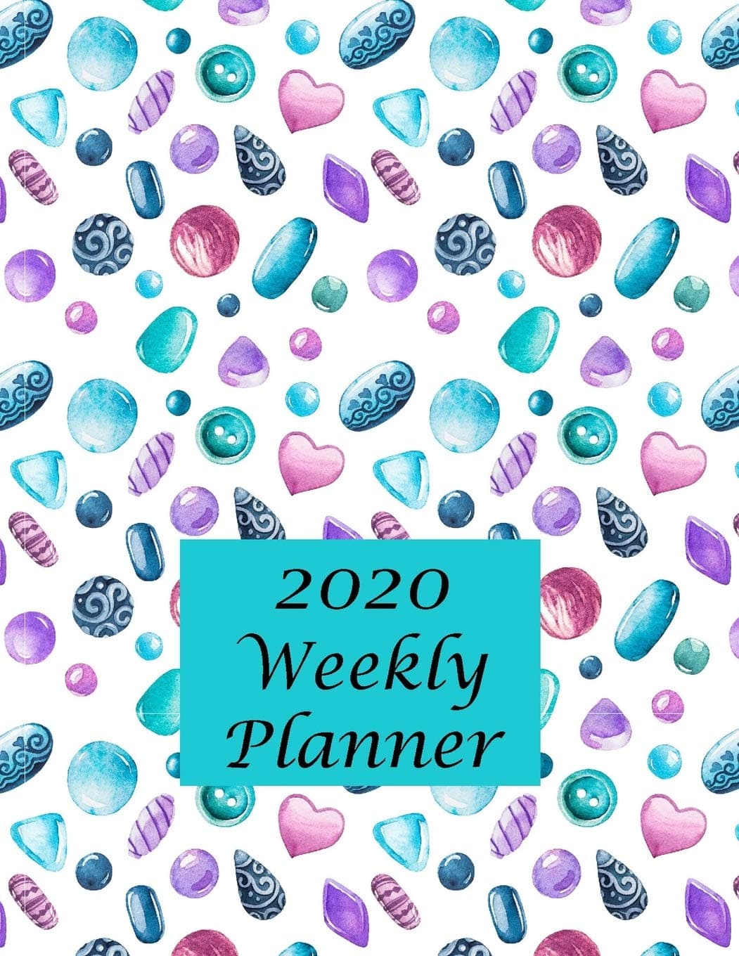 2020 Weekly Planner: Jan 1 thru Dec 31 2020: 2 day Weekly layout includes notes alerts daily and next week planning, Monthly calendar layout includes birthdays notes priorities goals - Blue Beads