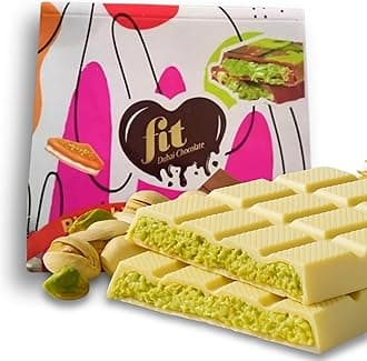 Velafee Dubai Chocolate Bar Pistachio Kunafa (White 80g), Dubai Made Viral Dubai Pistachio Chocolate Bar, Middle Eastern Dessert, Premium UAE Milk Chocolate