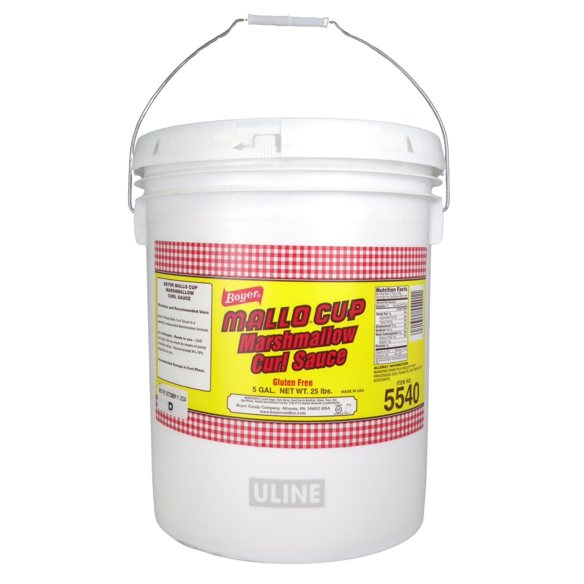 Marshmallow Curl Sauce Variegate, 25 Pound - 1 each.