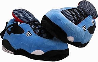 WEIRTA Warm Plush Sneaker Slippers, Trendy Anti-Slip Furry Soft House Shoes Fluffy Unisex Comfy Home Slides One Size Fits Most Indoor Outdoor