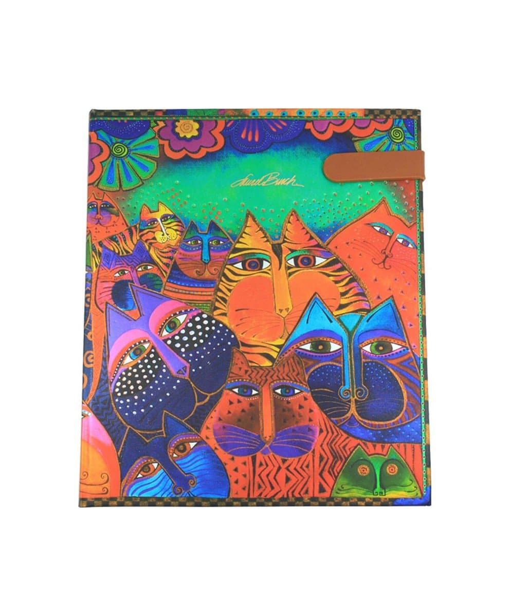 Premium Paper Laurel Burch Hard Cover Single Ruled Diary Notebook - 17 cm x 20 cm, 160 Pages (Blue)