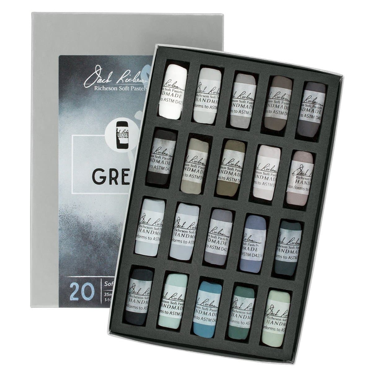 422977 Hand Rolled Soft Pastels (20 Piece), Grey