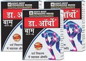 Dr.Ortho Ayurvedic Pain Relief Relieving Balm for Joints Pain, Knee & Back Pain - Pack of 3