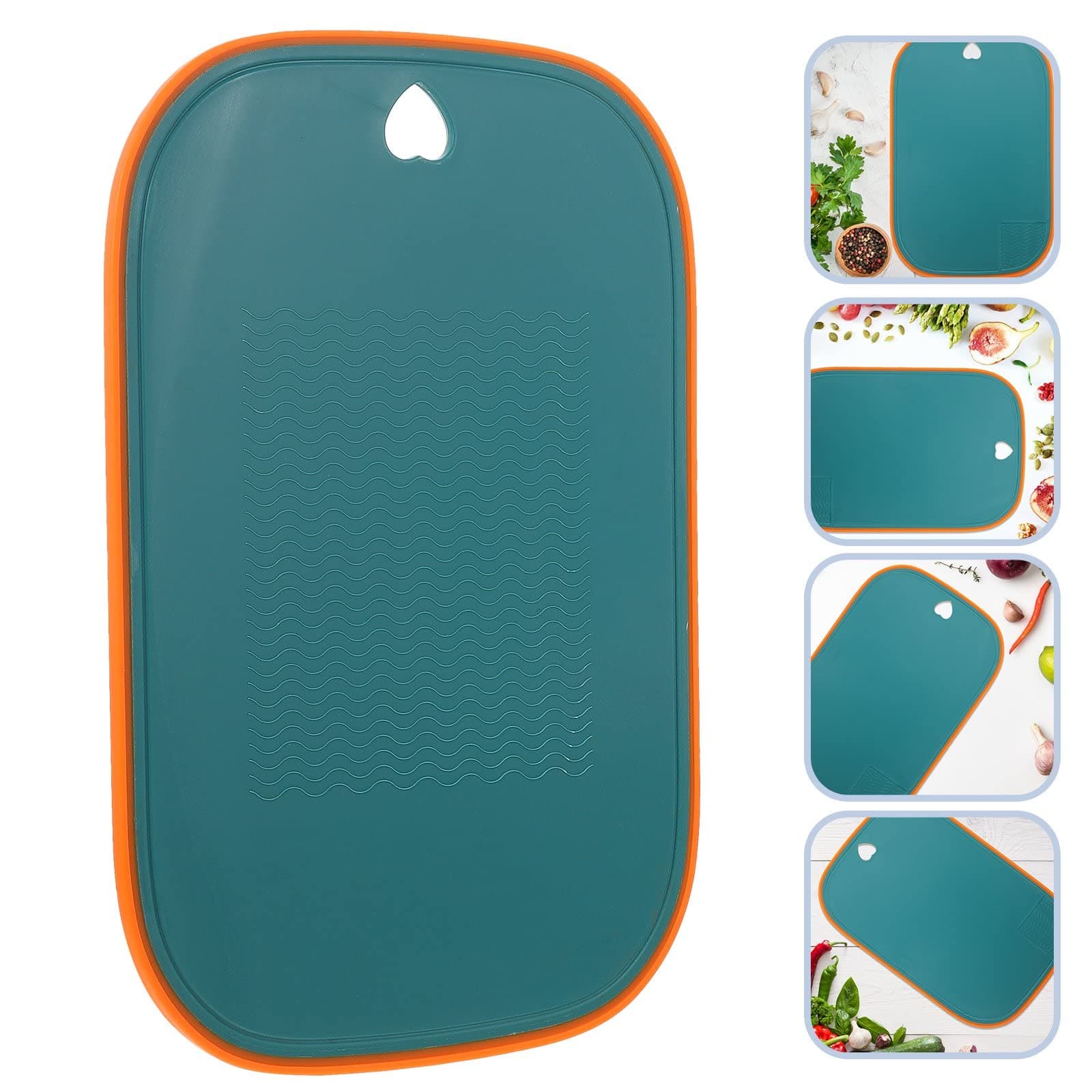 Clefairy Double-Sided Plastic Chopping Board, Cutting Board with Hanging Hole Best for Meat, Vegetables and Cheese. Professional Easy-Grip Handles