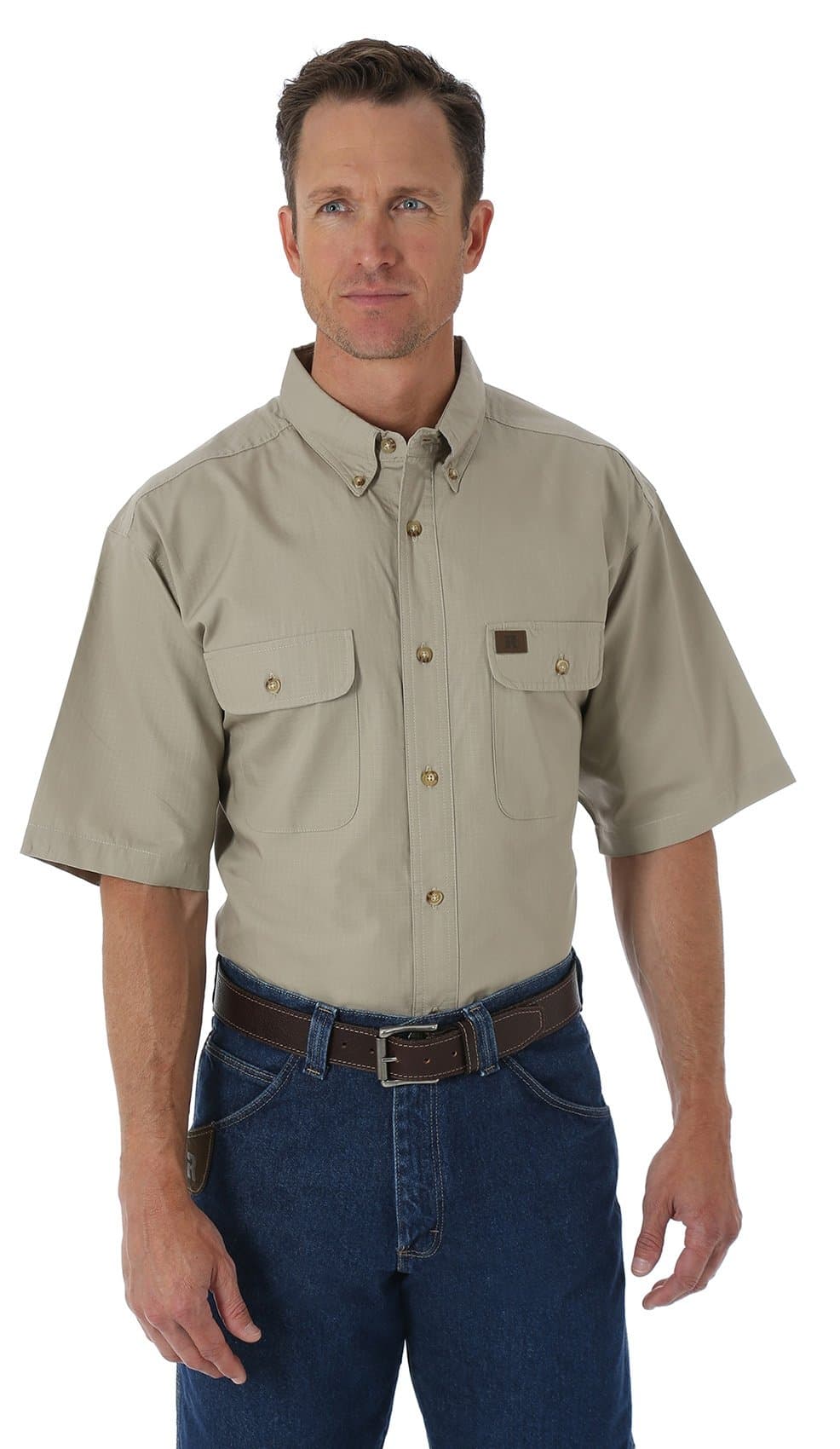 Mens Foreman Short Sleeve Ripstop Work Shirt