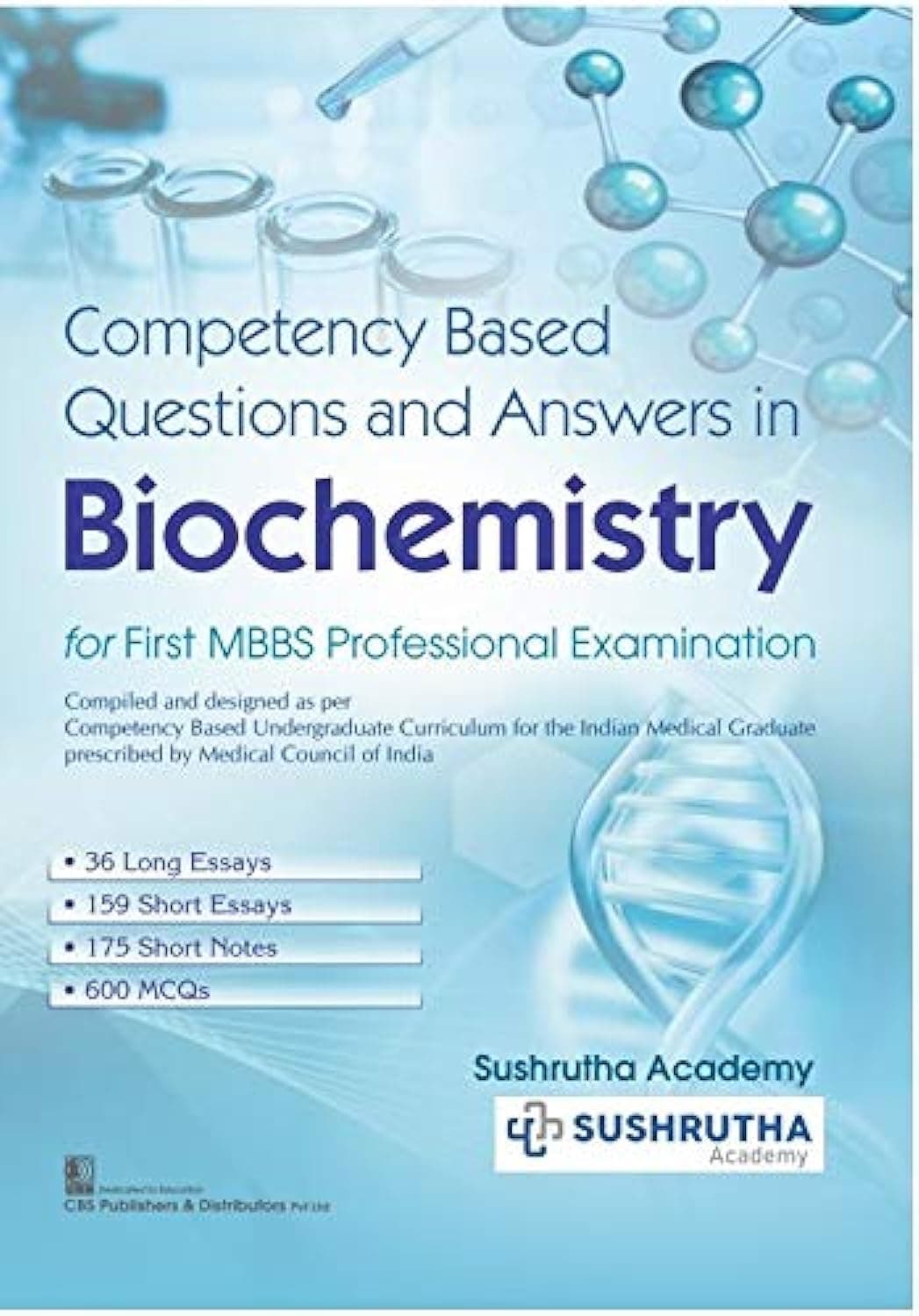 CBSPD Competency Based Questions And Answers In Biochemistry For First Mbbs Professional Examination (Pb 2021) Paperback