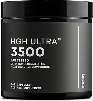 HGH Supplements for Men & Women (240 Count) 3,550mg+ Support Muscle Growth & Healthy Levels of Human Growth Hormone for Men, with High-Purity Arginine, Ornithine, Lysine, Tribulus, and Ashwagandha TQ