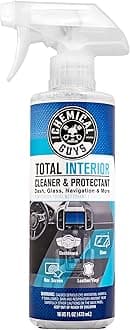 Chemical Guys Total Interior Cleaner & Protectant Interior Cleaner, Cleans & Protects Leather, Vinyl, Plastic, Rubber, Glass with a Streak-Free Finish — Cars, Trucks, SUVs, RVs, 16 oz