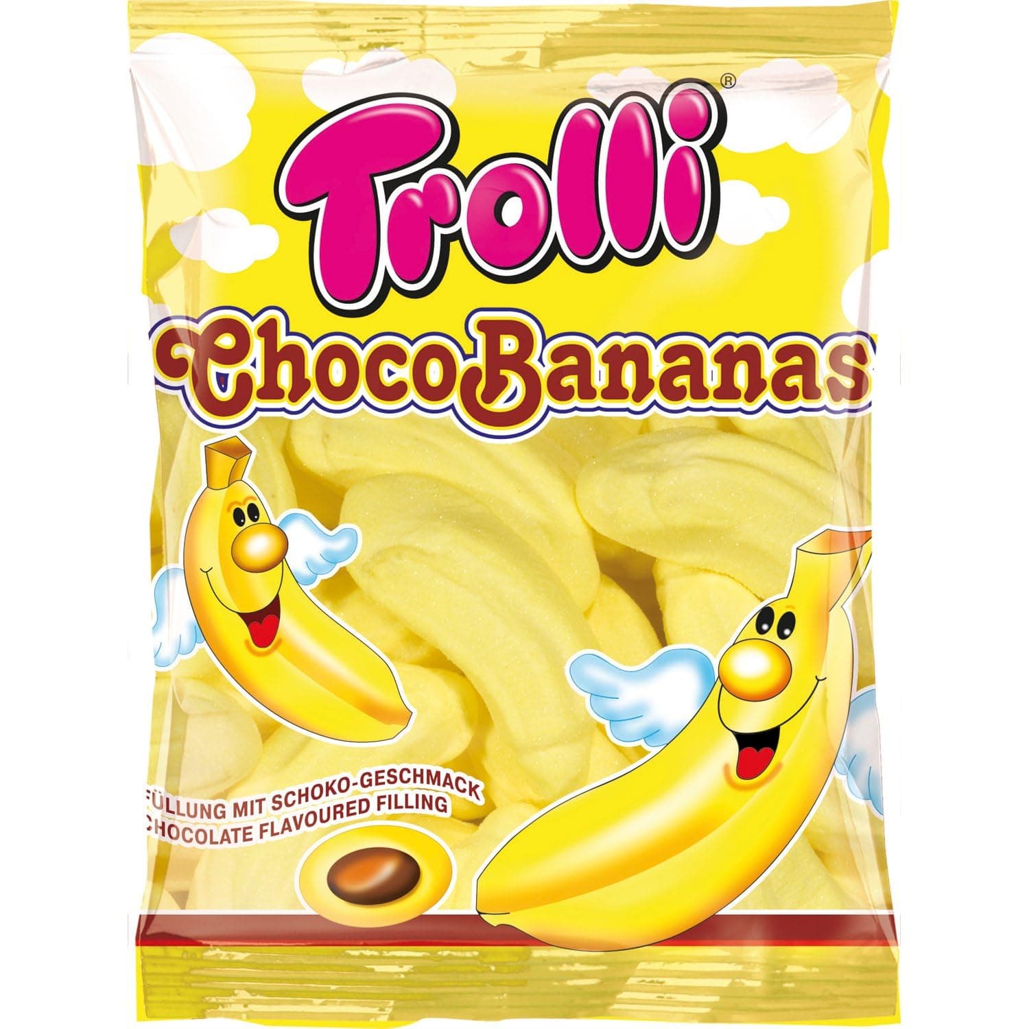 Mallow Choco Bananas Candy (150g) – Soft Marshmallow with Chocolate Filling | Back to School | Imported