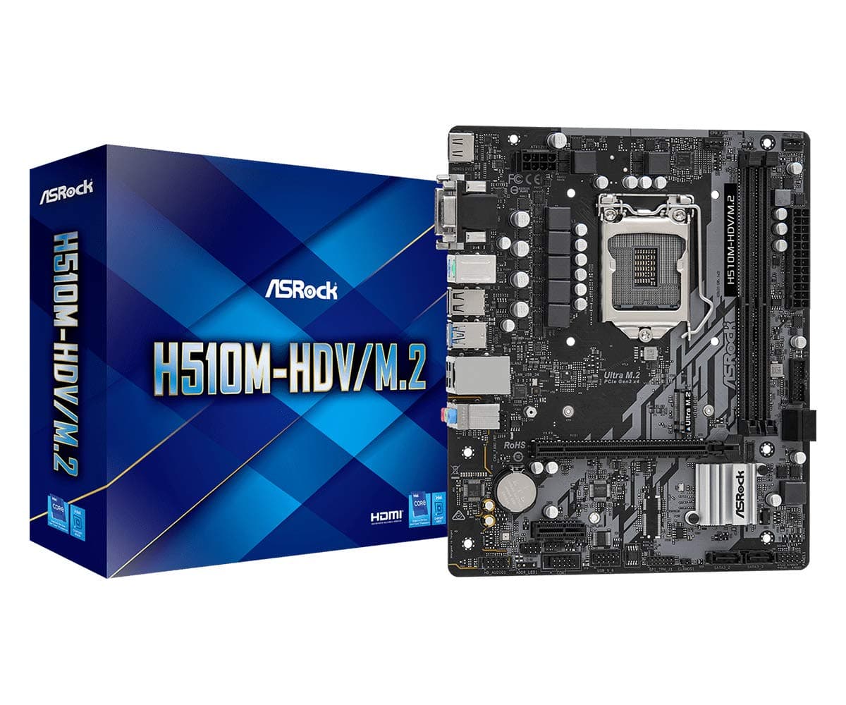 H510M-Hdv/M.2 Compatible with Intel 10Th and 11Th Generation CPUs (Lga1200) H510 Chipset, Microatx Motherboard, DDR_4