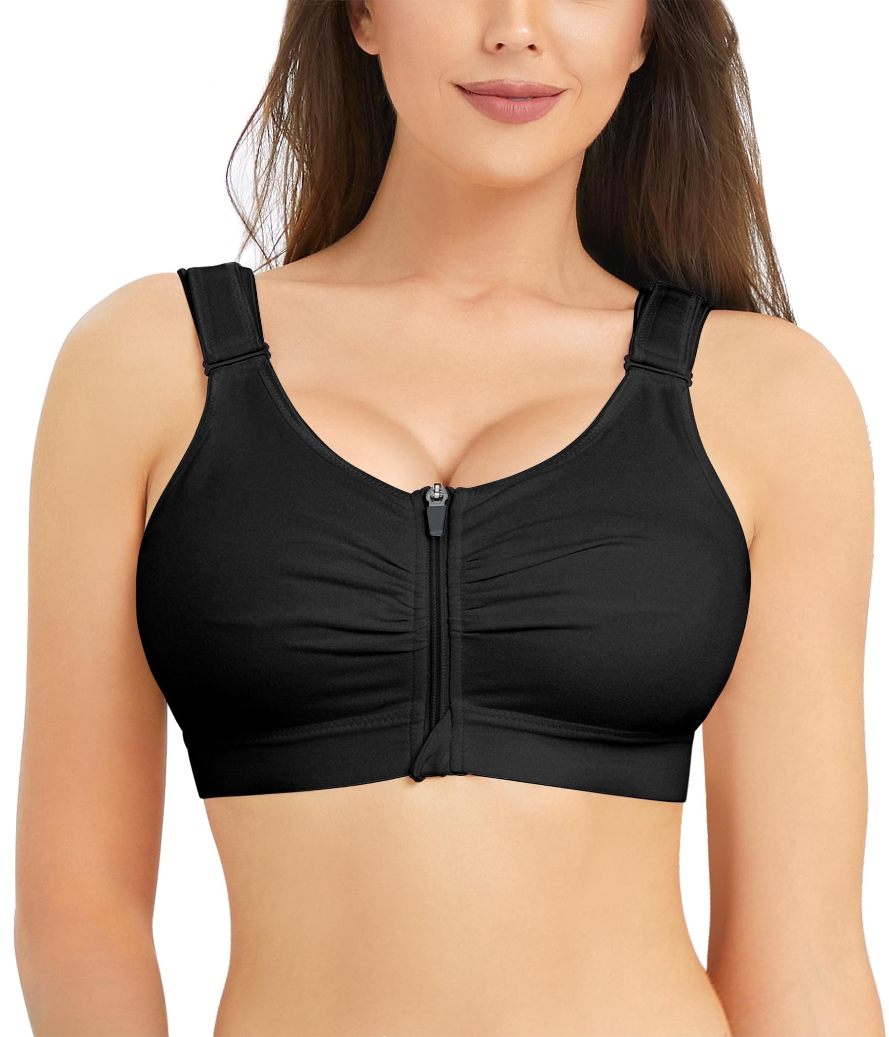 BRABICwomens Zip Front Closure Everyday Bra Bra