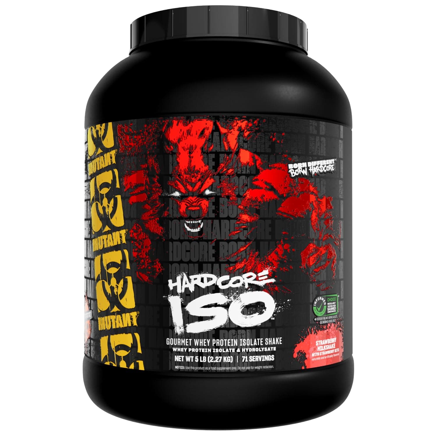 Mutant ISO Surge Whey Protein Isolate Powder Acts Fast to Help Recover, Build Muscle, Bulk and Strength, 5 lb - Strawberry Milkshake