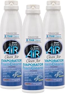 DWD2 Clean AIR® Premium Foaming Automotive Evaporator Coil Cleaner (Unscented) Experience Fresh Clean Air - Renew Your Air Conditioner and Enjoy a Comfortable Driving Experience Today! (3 PACK)