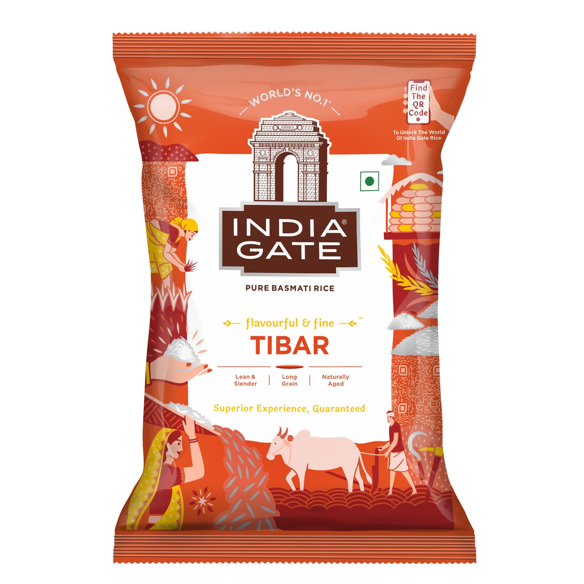 India Gate Basmati Rice Tibar, 1 Kg