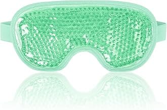 NEWGO Cooling Eye Mask for Puffy Eyes, Reusable Hot Cold Therapy Gel Cold Eye Mask for Migraine, Headache, Dark Circles, Dry Swollen Eyes, Sinus Pain-Green