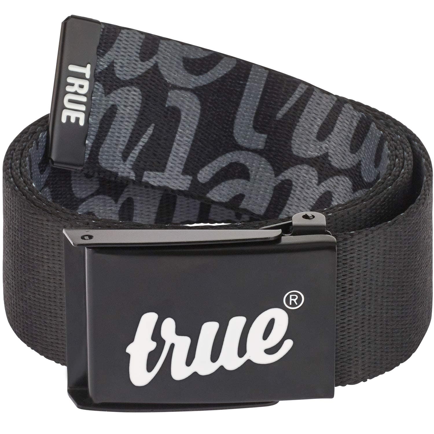 TRUE VISIONReversible Belts for Men - Adjustable Canvas Fabric Webbing Belt with Metal Buckle - Features a Hidden Bottle Opener & Comes in a Beautiful Gift Box (One Size Fits All)