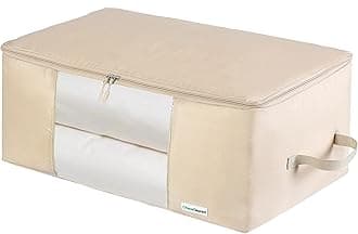 Comforter Storage Bag - Folding Organizer bag for King/Queen Comforters, Pillows, Blankets, Bedding/Quilt, Blanket, Duvet, Mothproof Space Saver; Large Collapsible Organizers, 24"x14"x11"