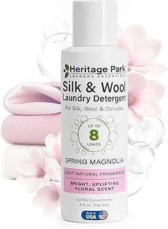 Silk & Wool Spring Magnolia Floral Scent, pH-Neutral Laundry Detergent - Enzymes-Free, Ultra Concentrated (4 fl oz Trial Size)