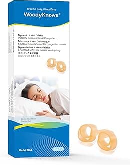 WoodyKnows Dynamic Nasal Dilators | Sleep Sports Breathing Aid | Soft Comfortable Nose Vents | Improve Breathe Airflow | Snoring Congestion Relief | Right Anti Snore Solution(L 3PACK)