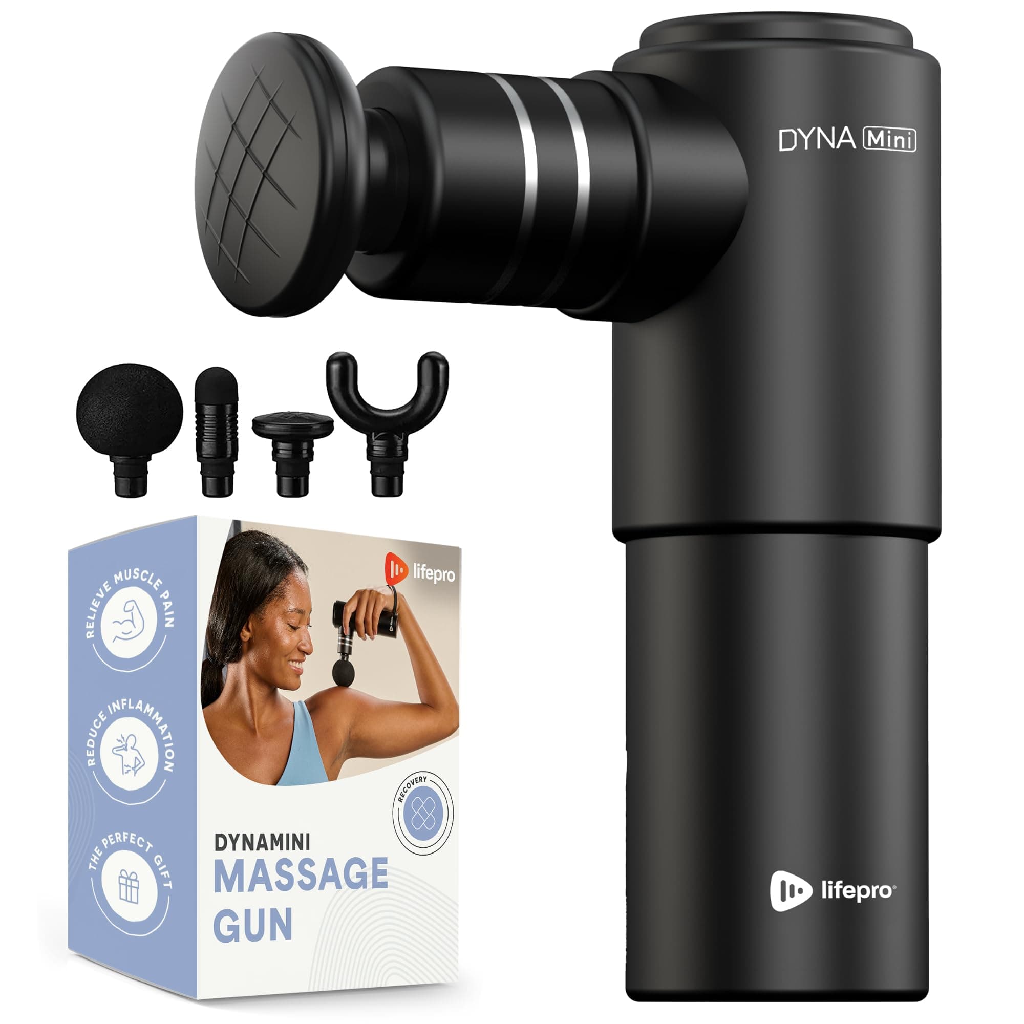 Mini Massage Gun Deep Tissue, Pocket Size Percussion Massage Gun, Travel Massage Gun, Back Massager Gun, Small Massage Gun, Pistola De Masaje, Muscle Massage Gun, Black