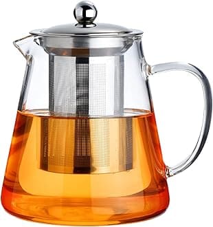 PARACITY Glass Teapot with stainless steel infuser 18.6 OZ