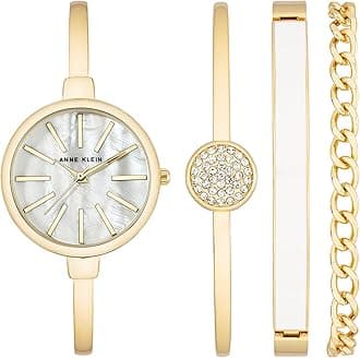 Anne Klein Women's Bangle Watch and Bracelet Set