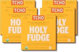 Holy Fudge Chocolate Bars | 5 Pack, 2.5oz Each |100% Plant Based, Single Origin Ghana, USDA Organic, Vegan Friendly, Kosher, Non-GMO, Non-Dairy, Soy Free, Fair Trade Certified Dark Chocolate