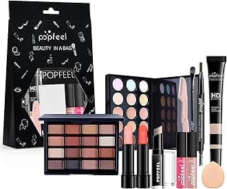 FantasyDay All-in-one Holiday Make up Gift Set | Makeup Kit for Women Full Kit Essential Starter Bundle Include Eyeshadow Palette Lipstick Blush Foundation Concealer Face Powder Mascara Lipgloss Brush