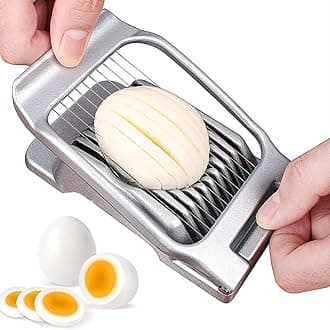 Stainless Steel Egg Slicer Cutter - Multipurpose Heavy Duty Dicer for Hard-Boiled Eggs, Strawberries & Kiwis | Effortless, Even Slices Every Time | Perfect for Breakfast, Baking & Snacks