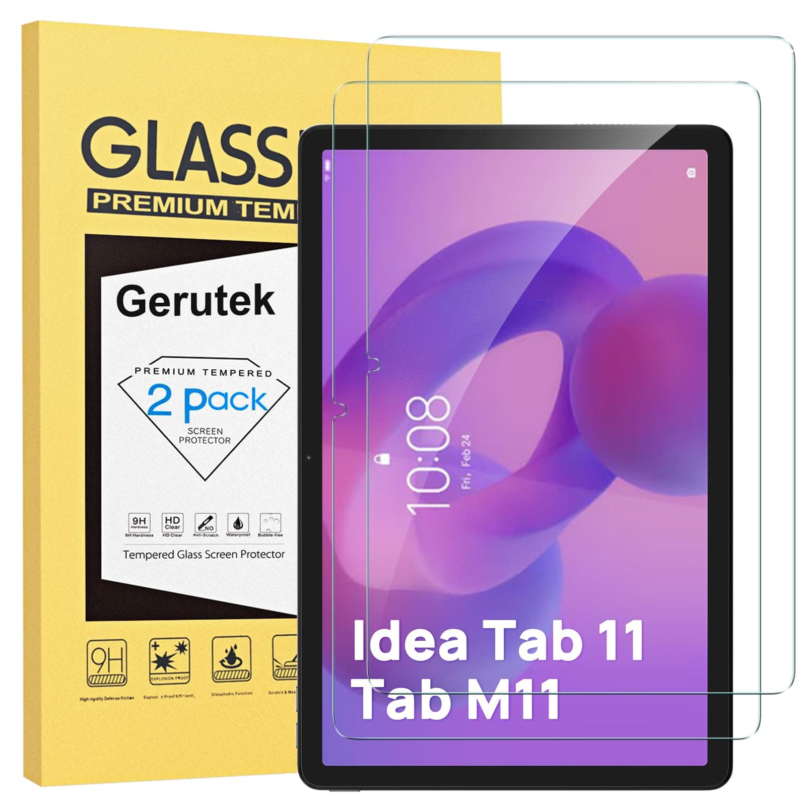 Screen Protector for Lenovo Tab M11/Tab K11 11 inch 2024/ Idea Tab 11" 2025,TB-330FU/TB-331FC Tempered Glass Film [Ultra Clear] [Anti Scratch] [Bubble-Free] [[9H] for Lenovo Idea Tab 11 2025
