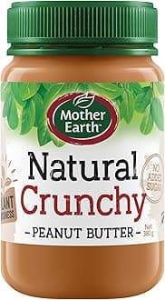 Natural Crunchy Peanut Butter, No Added Sugar, 380 gms - Vegan Friendly & a Nutritious Source of Protein, Product of New Zealand