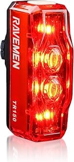TR150/TR250 Bike Tail Light, 280° Visible Bike Rear Light with Brake Detection and Auto On Off Feature, 3 Mounting Options