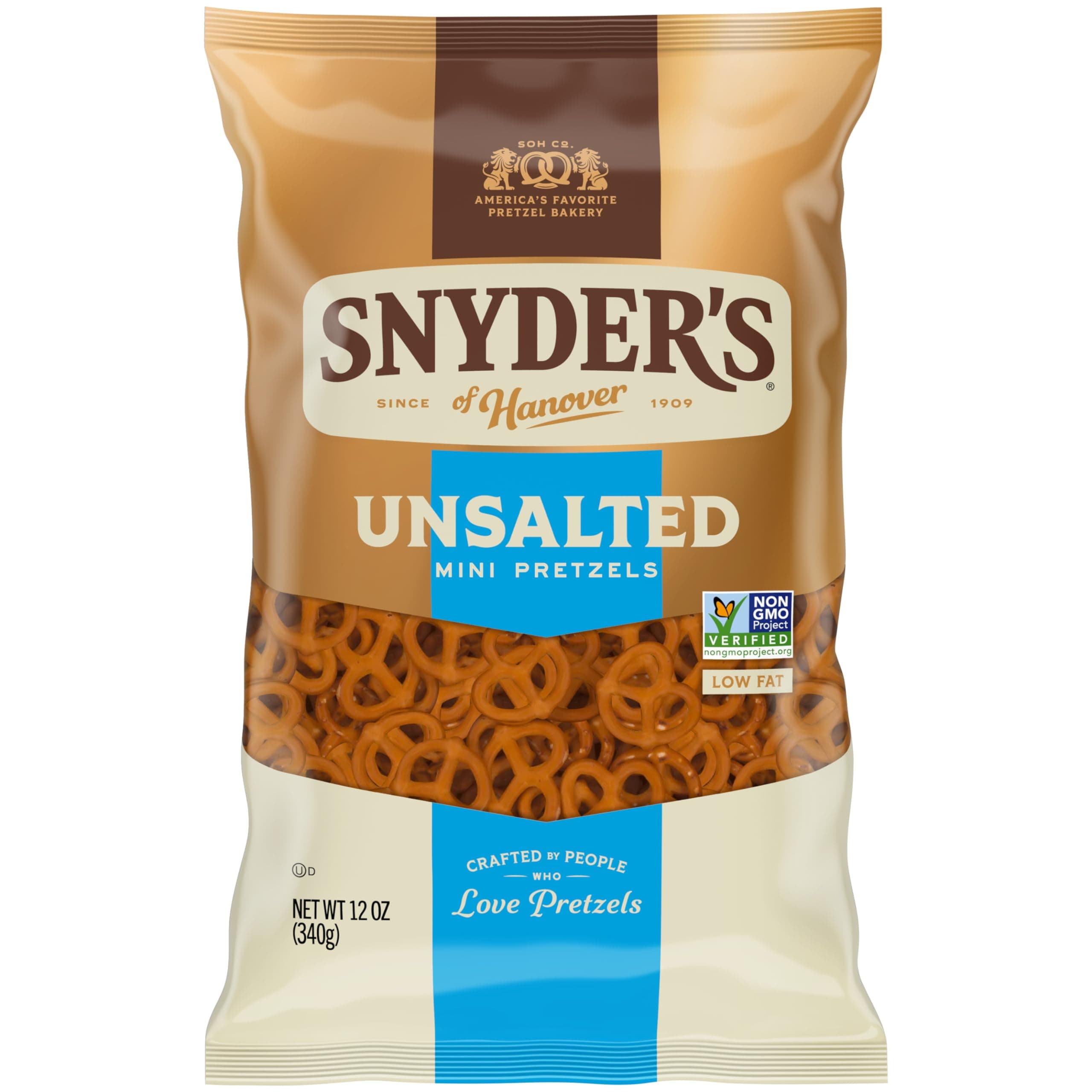 Unsalted Mini Pretzels, 12 Oz Bag