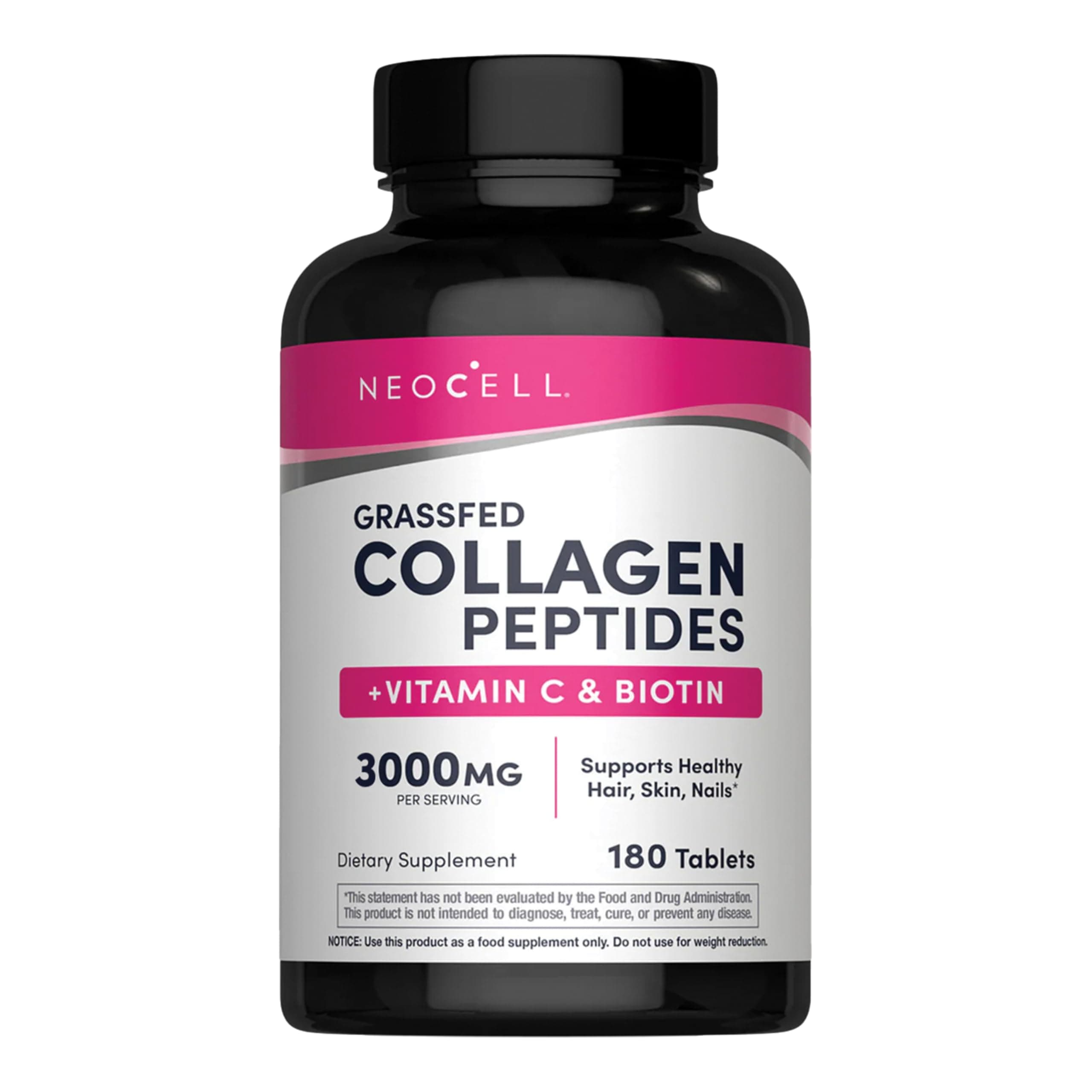 Super Collagen, Vitamin C + Biotin 180 Tablets