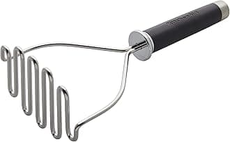 KO008OHOBA Gourmet Stainless Steel Wire Masher, One Size, Matte Black