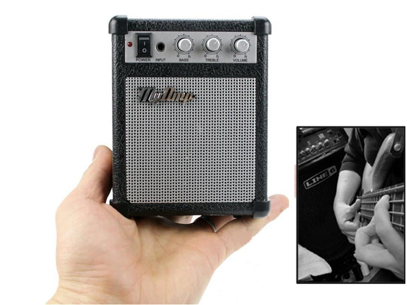 Portable MyAmp Powerful MP3 Mobile Phone Speaker,Refinement Myamp Versatile Guitar Amplifier with bass and Treble Controls