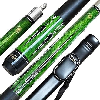 Tai ba cues Pool Cue Stick, 13mm Tip, 58", Hardwood Canadian Maple Professional Billiard Stick 19,20,21 Oz (Selectable)-Blue, Red, Green Pool Cue Stick