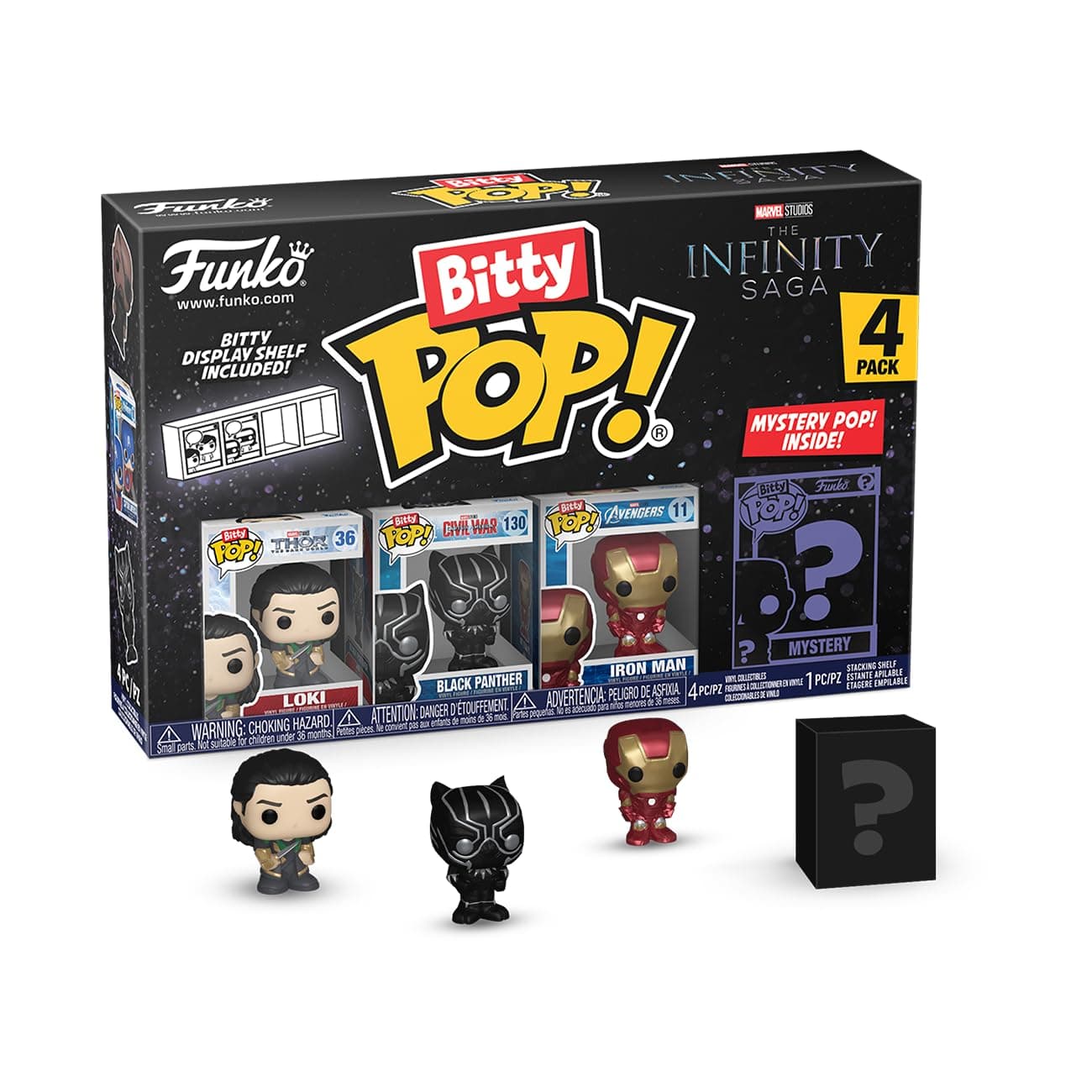 Funko Bitty POP! Marvel - Thor and A Surprise Mystery Mini Figure - 0.9 Inch (2.2 Cm) - Marvel Comics Collectable - Stackable Display Shelf Included - Gift Idea - Party Bags Stocking