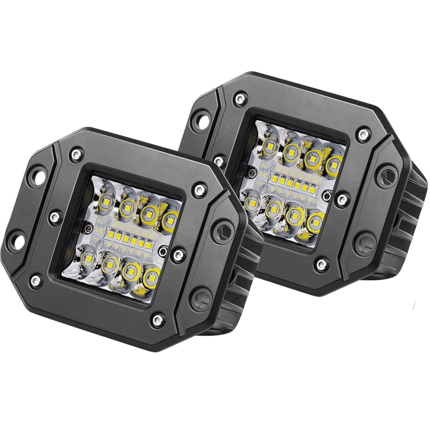 Unifizz Auto Power Plus 1 Set Wiring Harness + 2PCS Flush Mount LED Pods