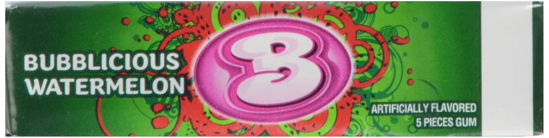 Bubblicious Bubble Gum, Watermelon Wave, 1 ct, 5 pieces