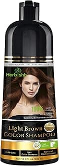 Herbishh Hair Color Shampoo For Gray Hair – Magic Hair Dye Shampoo – Colors Hair In Minutes–Long Lasting–500 Ml–3-In-1 Hair Color–Ammonia-Free | Herbishh (Light Brown)