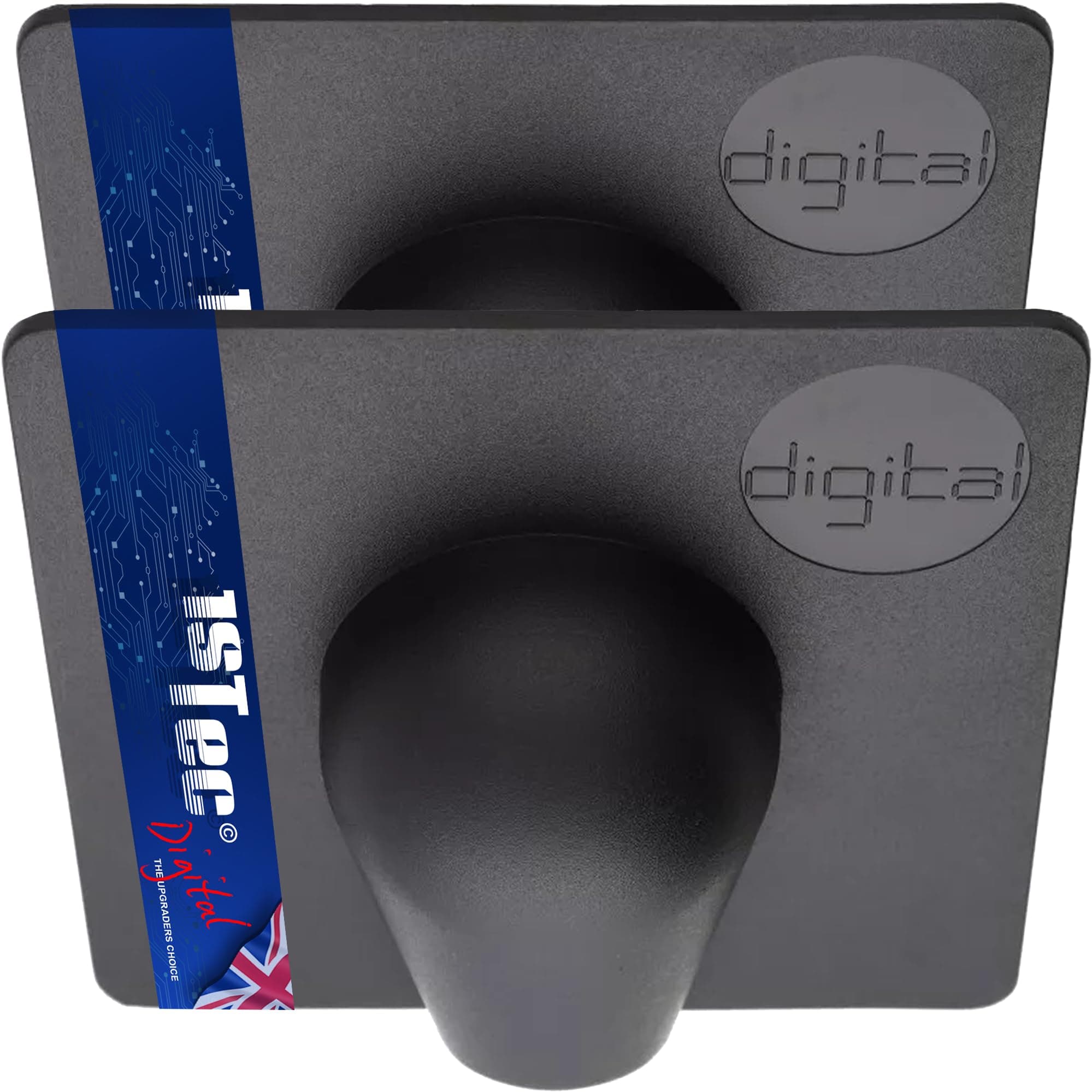 2 x Black External Brick Buster Plates Drill Damage Weather Shield Cover for Cable Pipe Hose Hole Tidy fits Coaxial TV Alarm/Telephone Wire RG59 Coax CCTV Low Voltage Garden Lights Power Leads