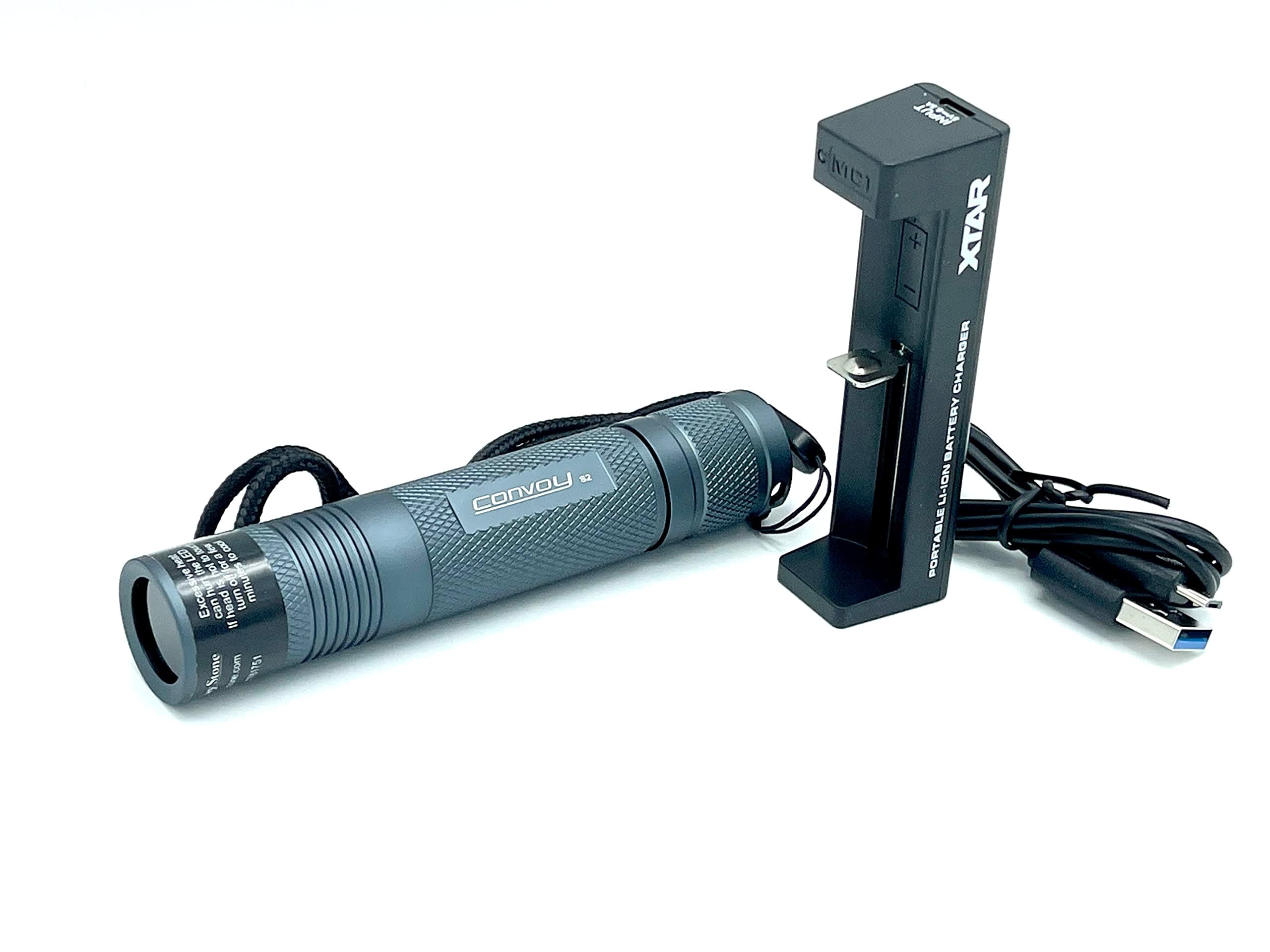 The Petoskey Stone Convoy S2 + UV 365nm LED Flashlight with Filter for Yooperlite hunting