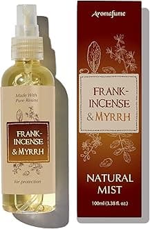 Aromafume Frankincense & Myrrh Mist Spray | 100 ml / 3.3oz | Ideal for deep relaxation, spirituality & rituals | Made with Pure Resin from Somalia | Non-alcoholic, non-toxic & vegan