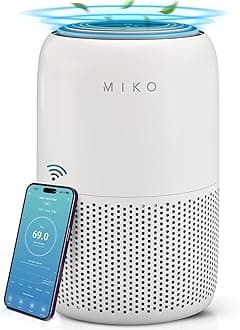 Air Purifier for Bedroom with 3-in-1 HEPA Filter & Sleep Mode, Whisper Quiet, Covers Up to 1200 ft, Smart Wi-Fi App Control - Removes Smoke, Allergens, Pets Hair, Dust, Odors, Pollutants