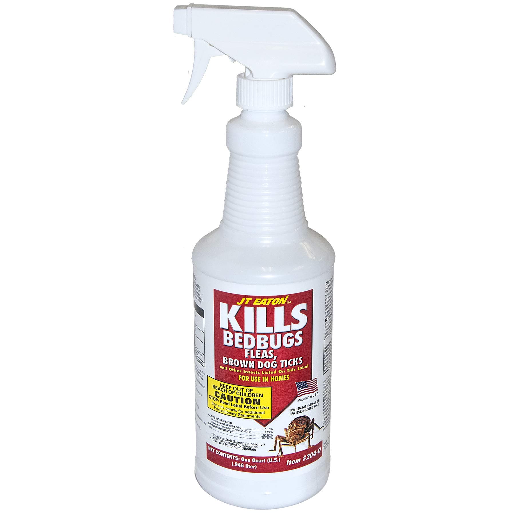 JT Eaton 204-O Bed Bug Killer Ultra, Oil-Based Insect Spray, Non-Staining Formula for Indoor Use, 1 Quart