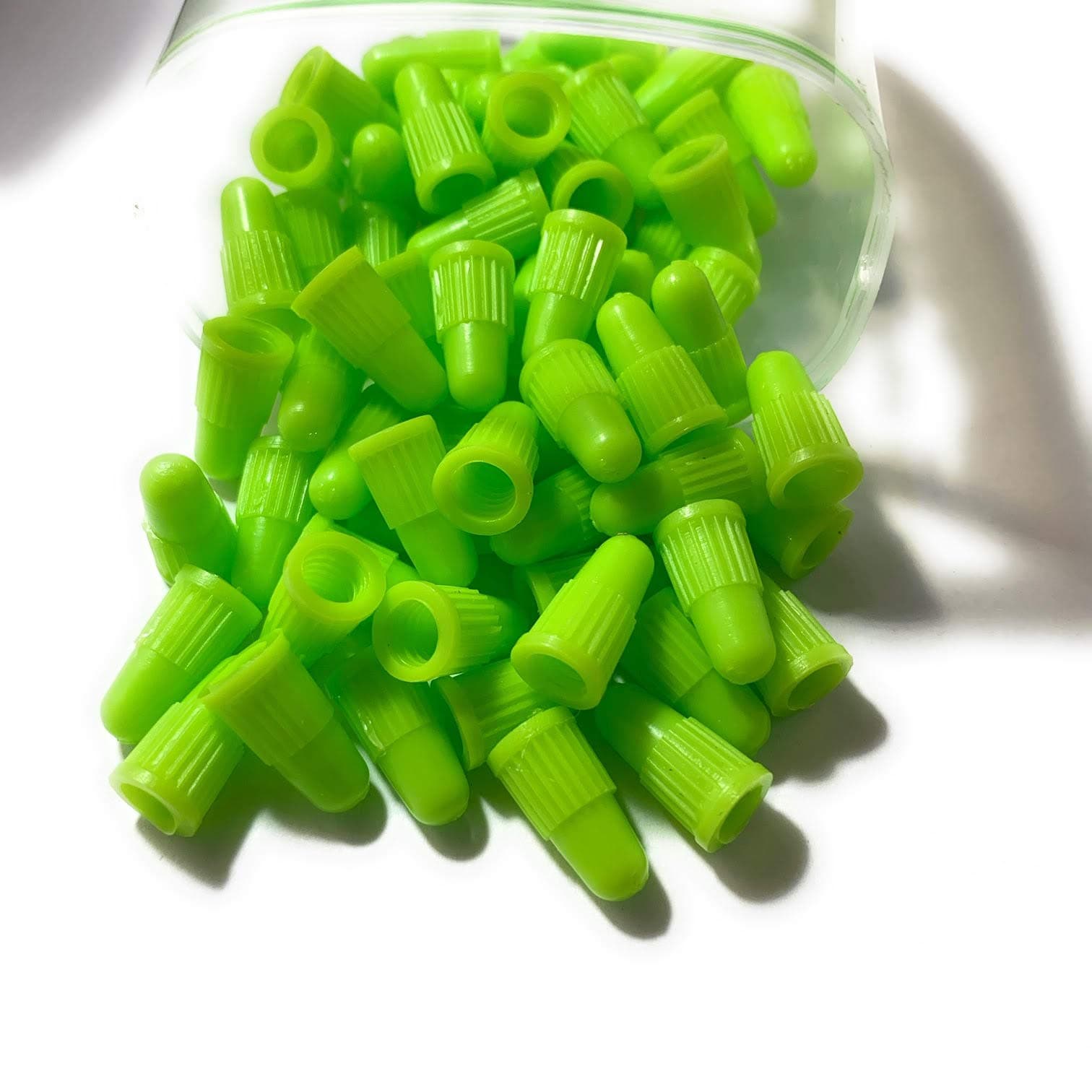 Colored Bicycle Presta Valve Caps/Bicycle Dust Caps (12 Count Bag Lime)